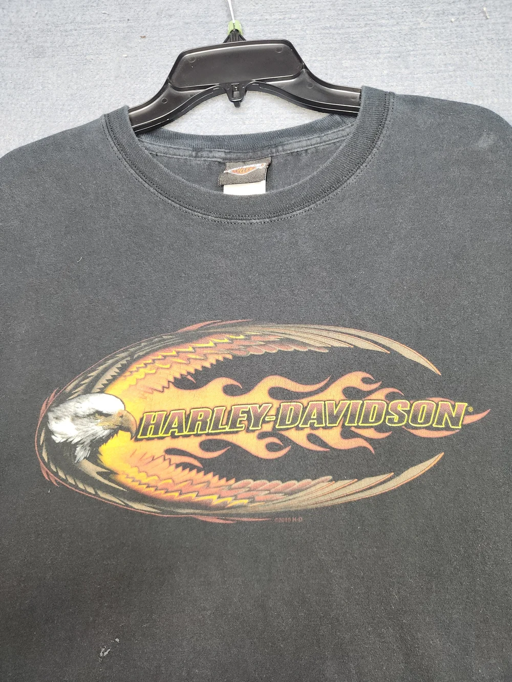Harley-Davidson Men's Black Eagle Flame Graphic Tee #289